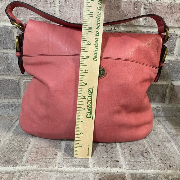Fossil Pink Hobo Bag with Curved Top Design - Picture 6 of 16